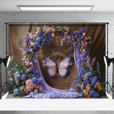 Lofaris Butterfly Floral Arch Wedding Photography Backdrop